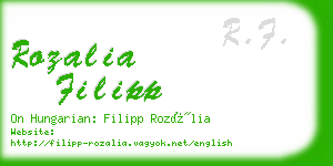 rozalia filipp business card